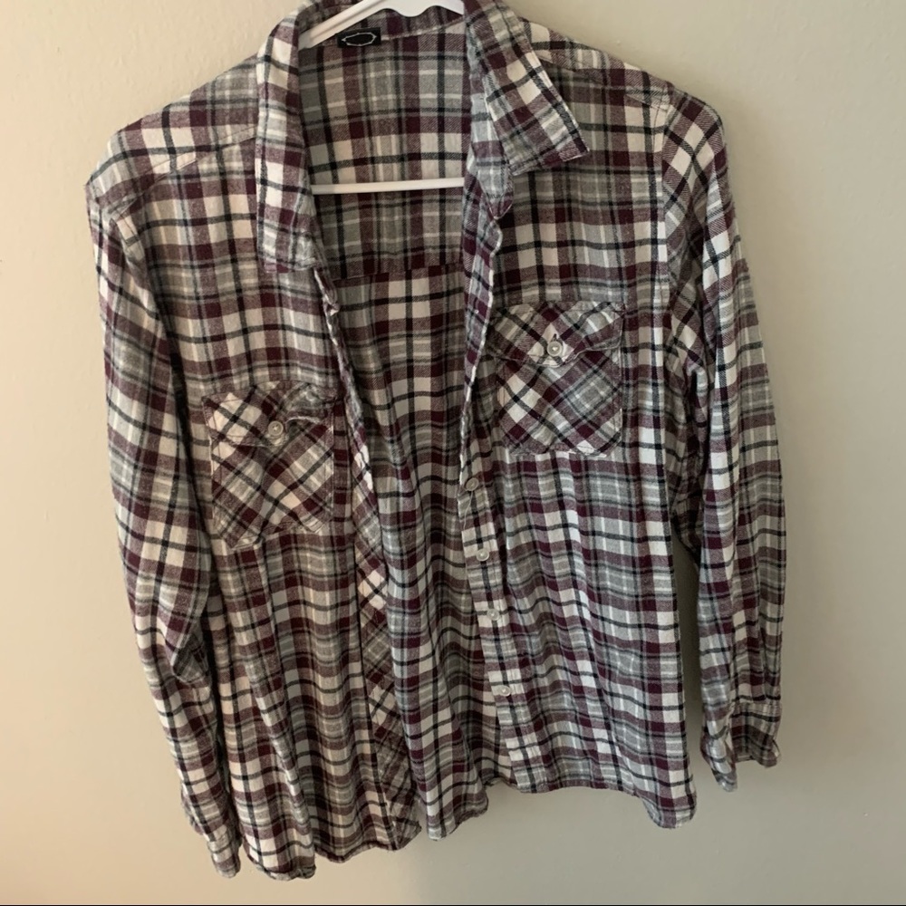 flannel button down